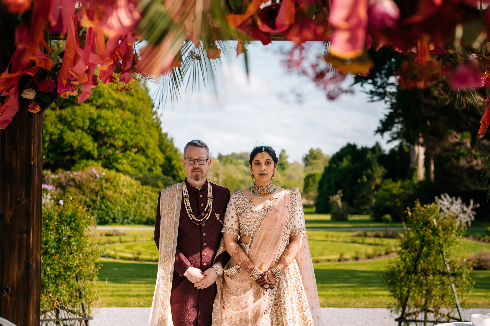 A man and woman posing for a picture