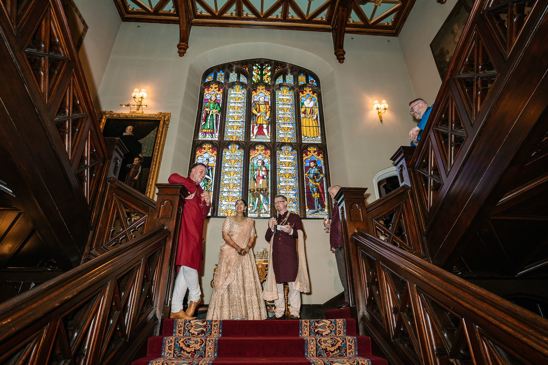 A group of people in a church