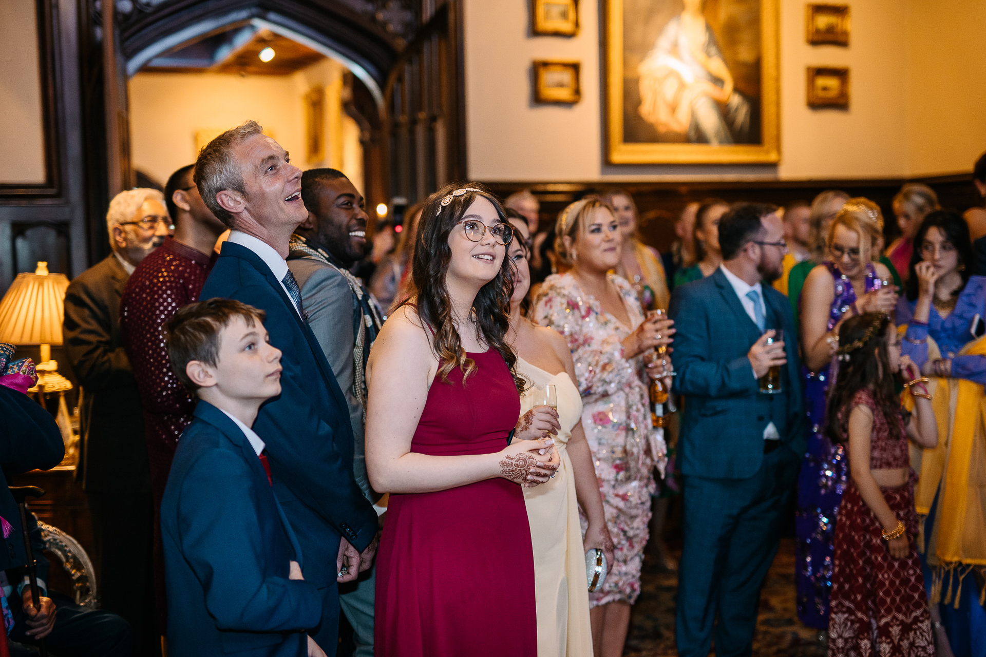 A group of people in a room