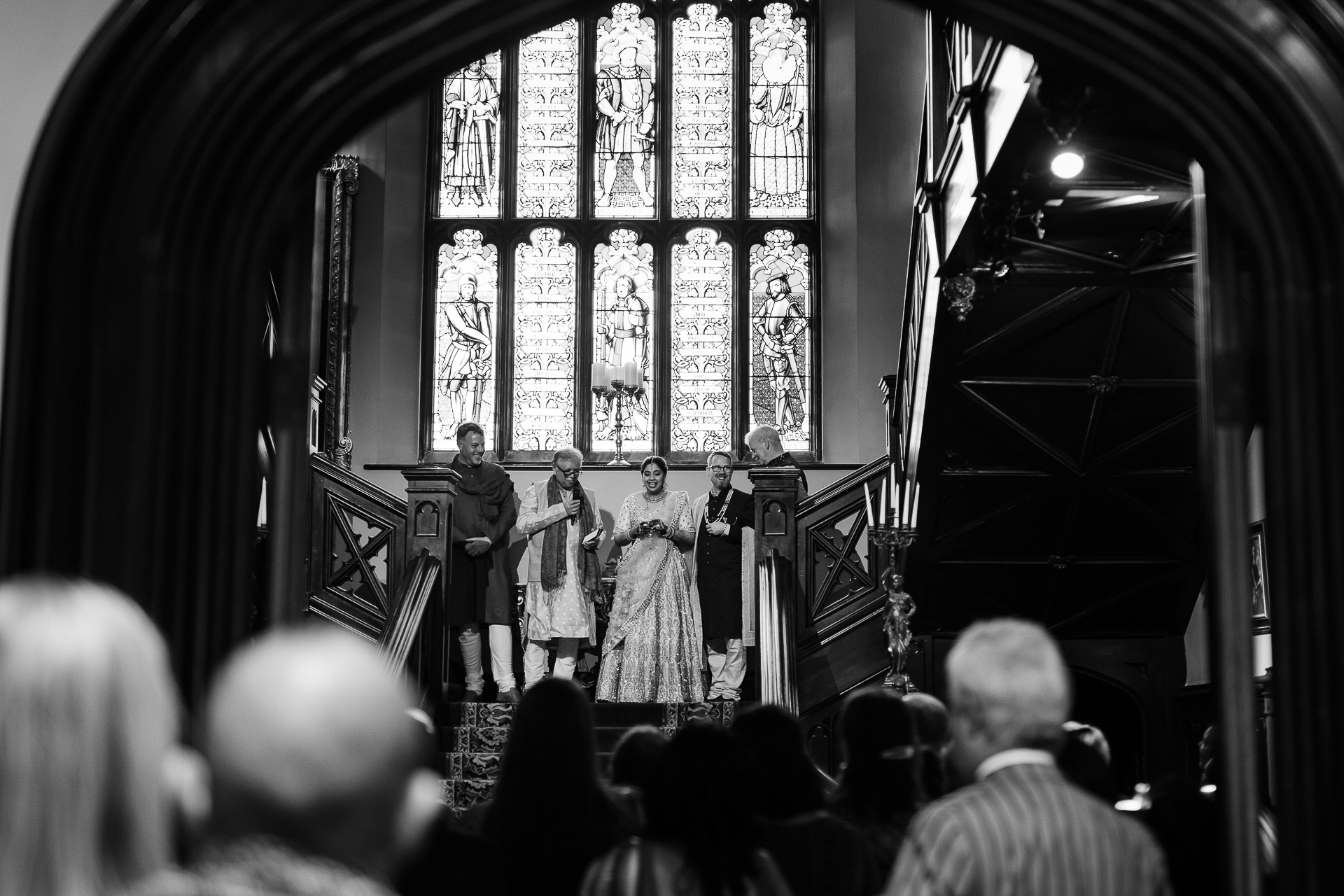 A group of people in a church