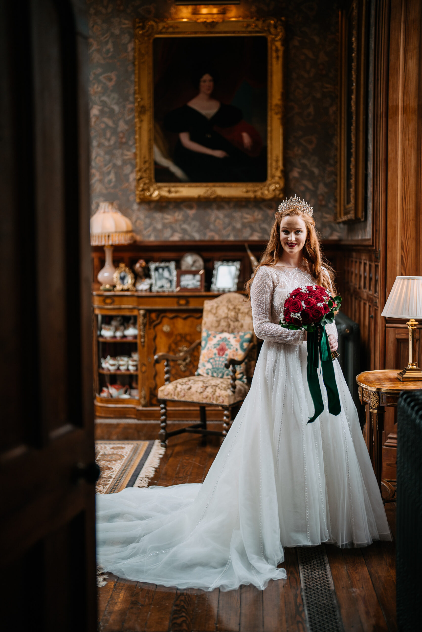 A person in a wedding dress