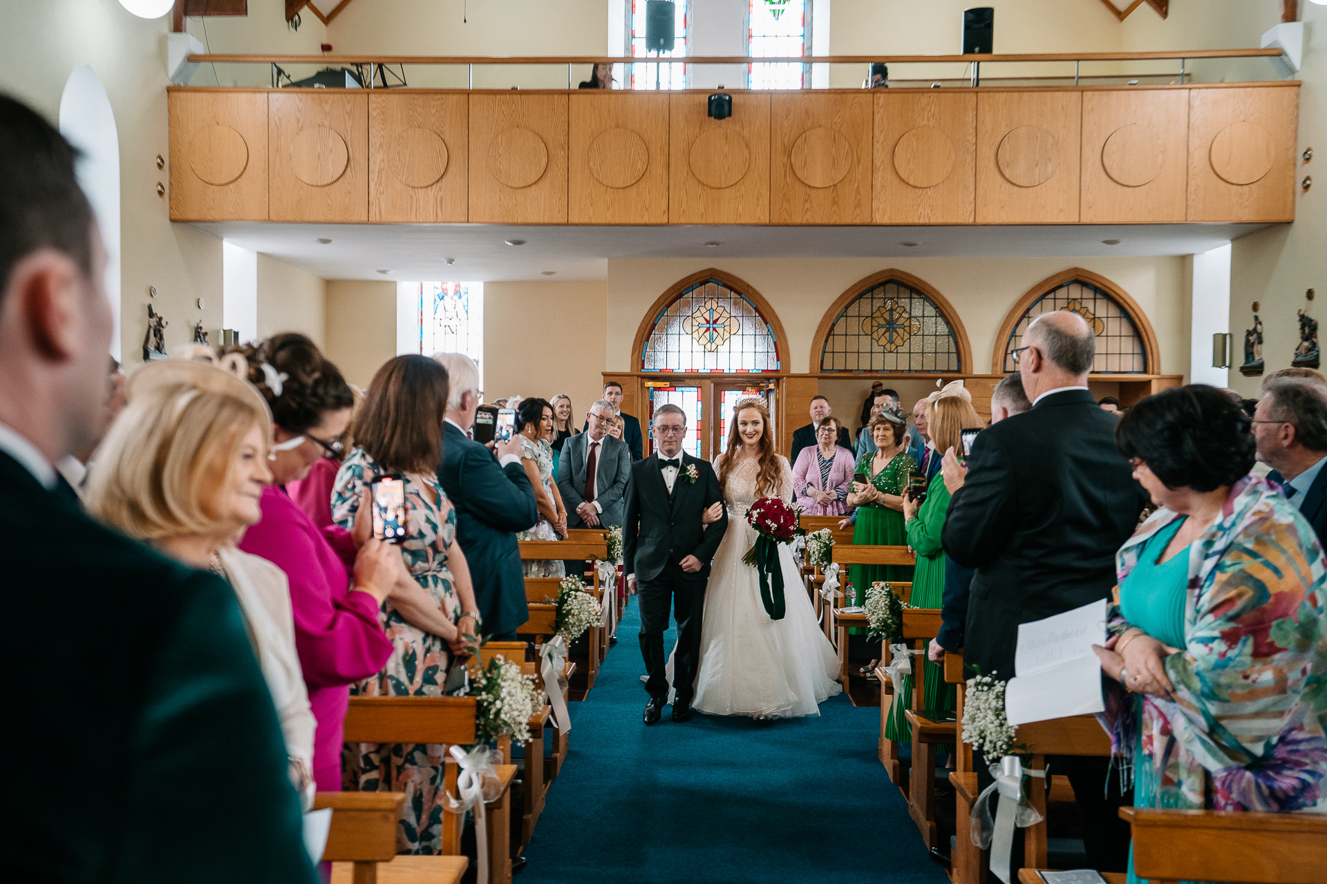 A wedding ceremony in a church