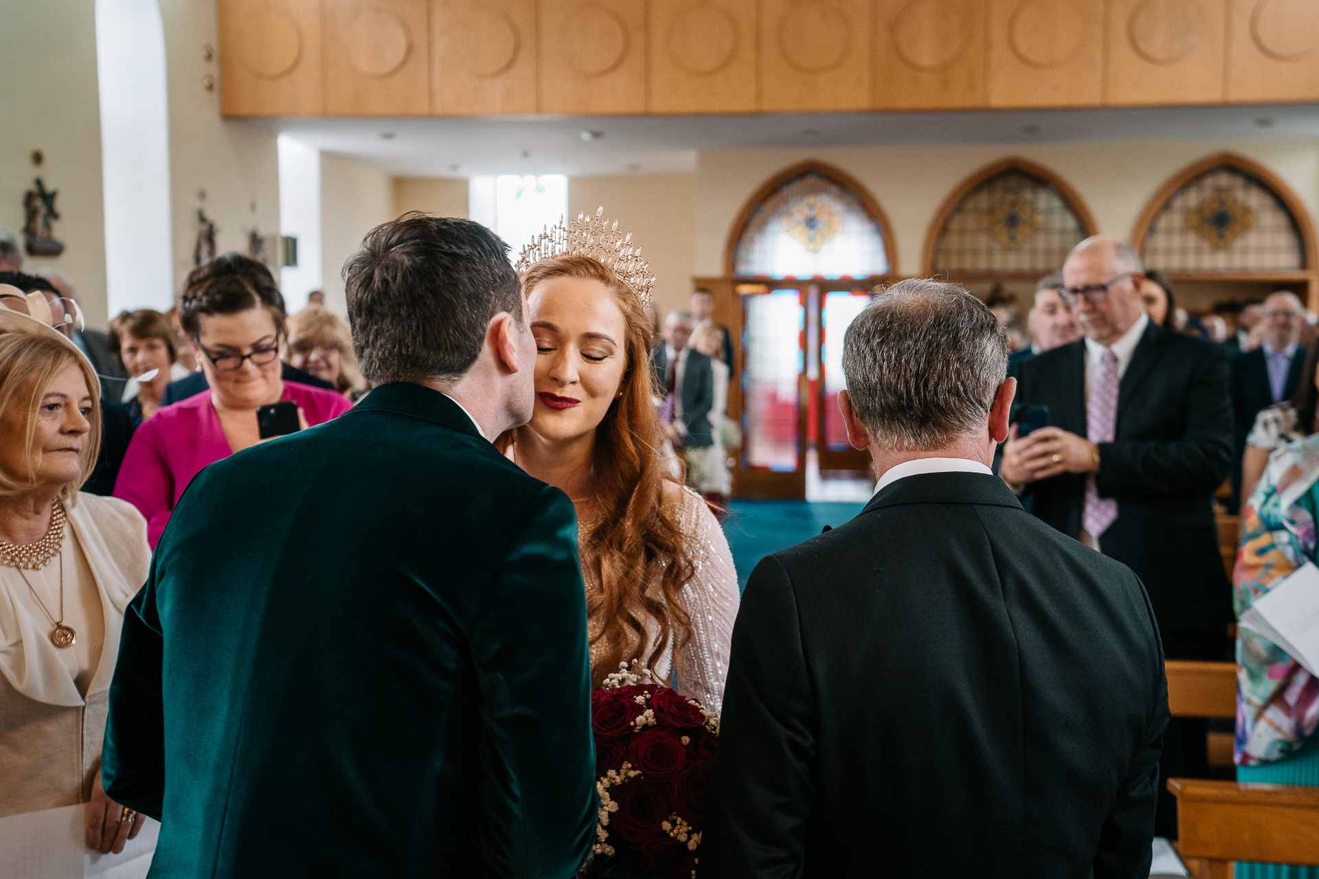 A group of people in a room