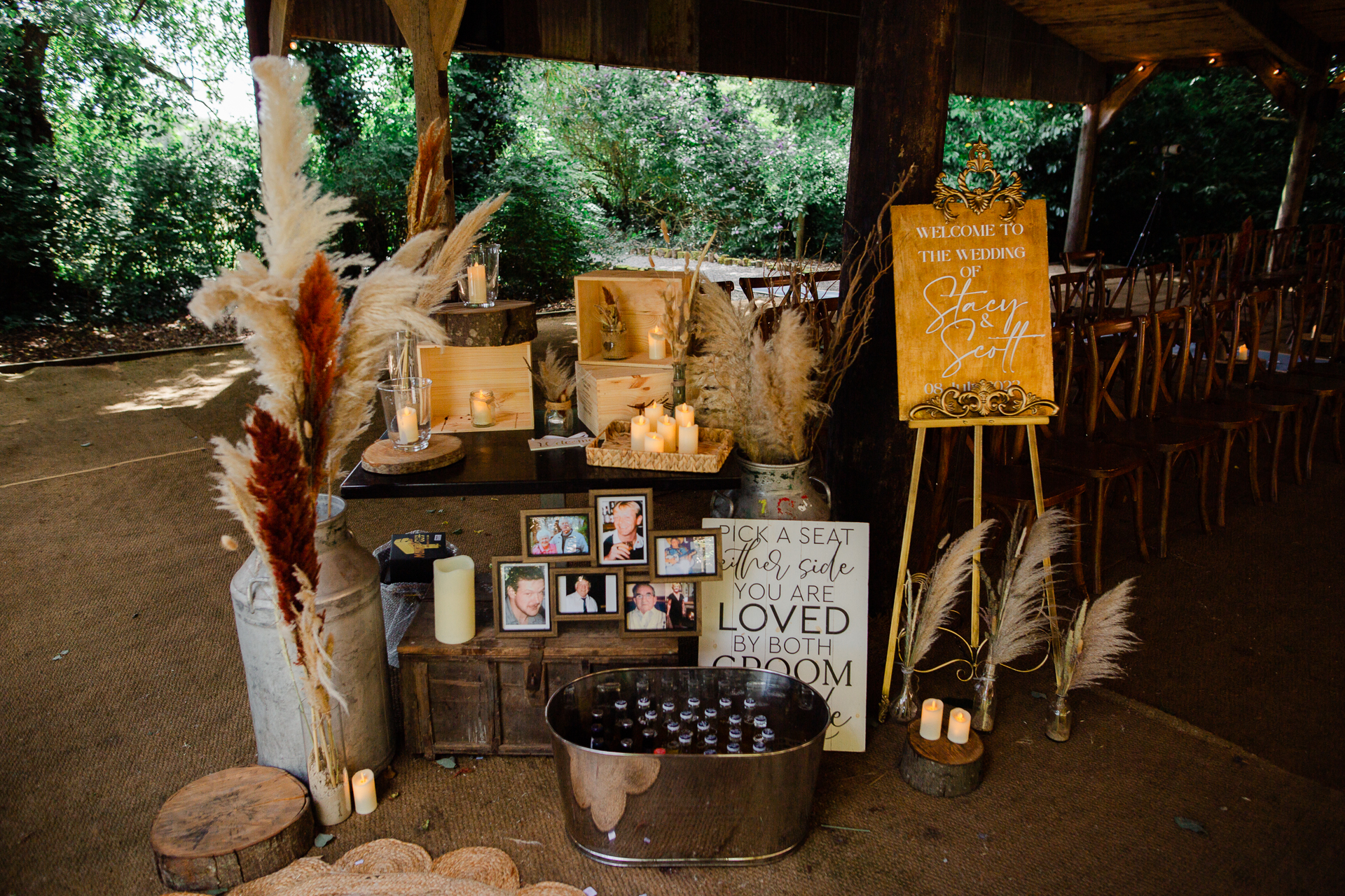 A display of a garden