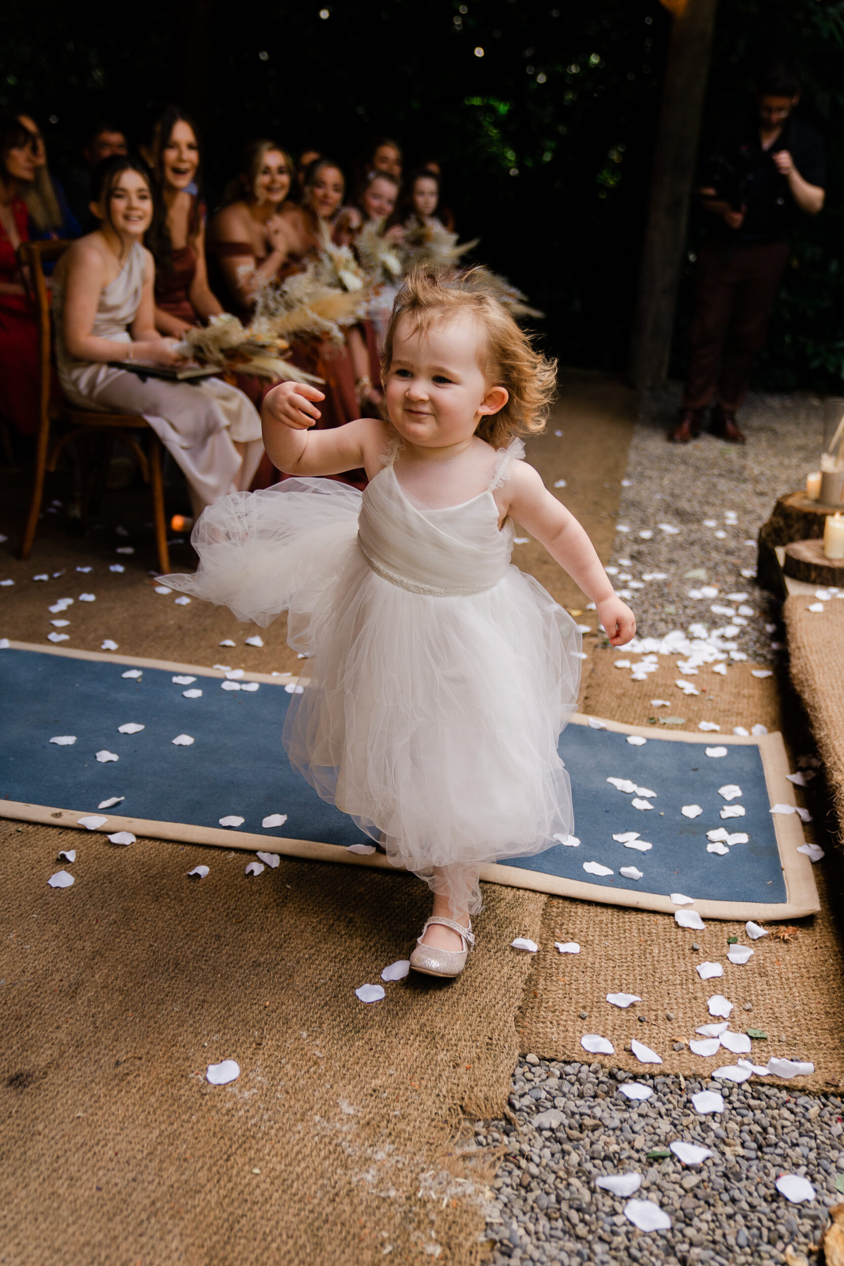 A girl in a white dress