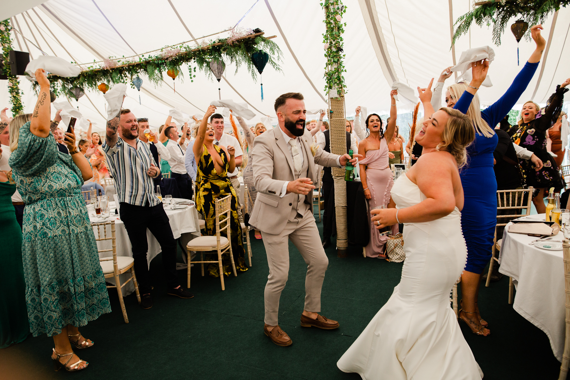 A man and woman dancing