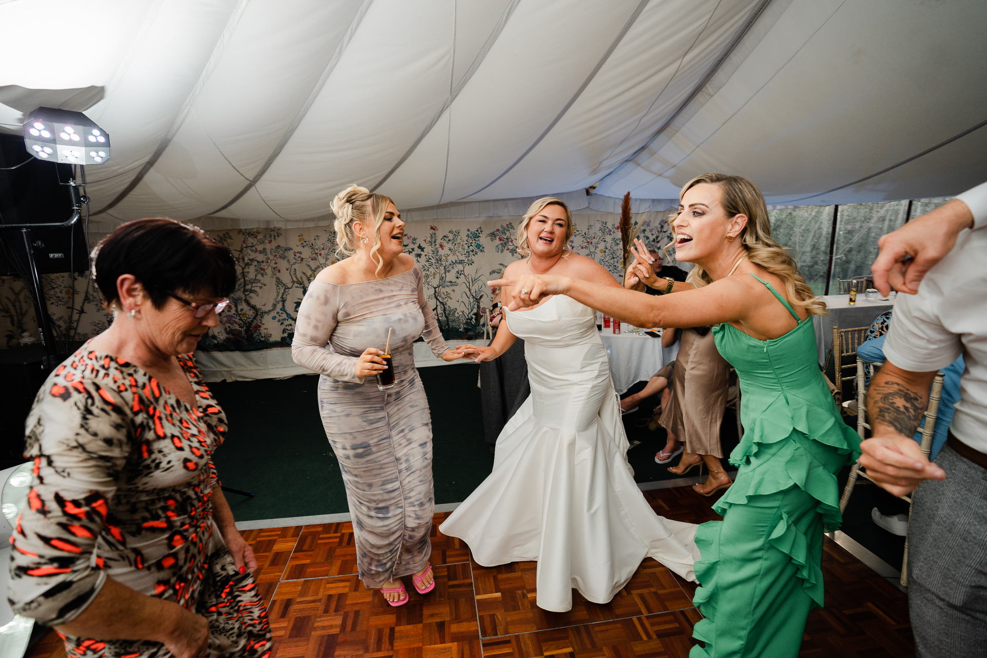 A group of women dancing