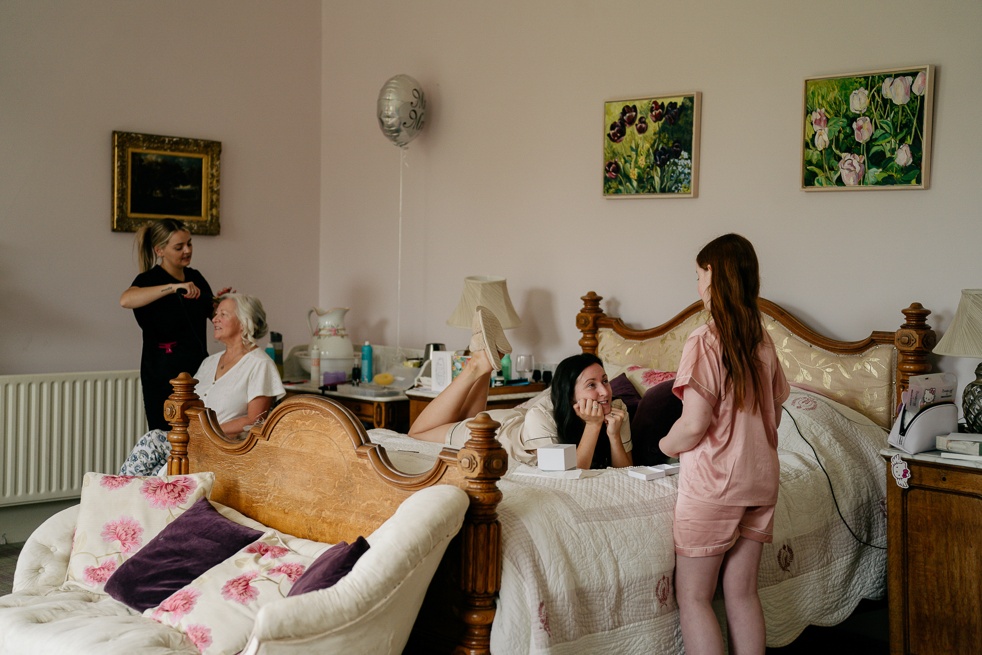 A group of women in a room