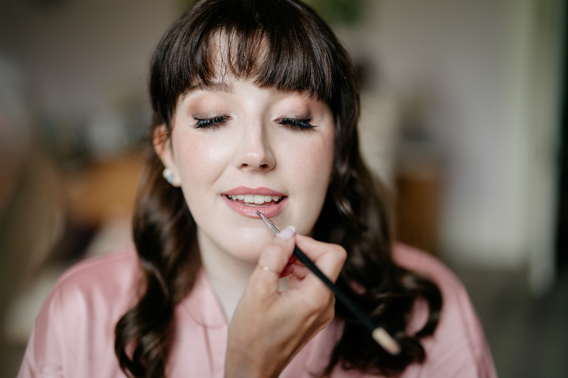 A person with a cigarette in the mouth