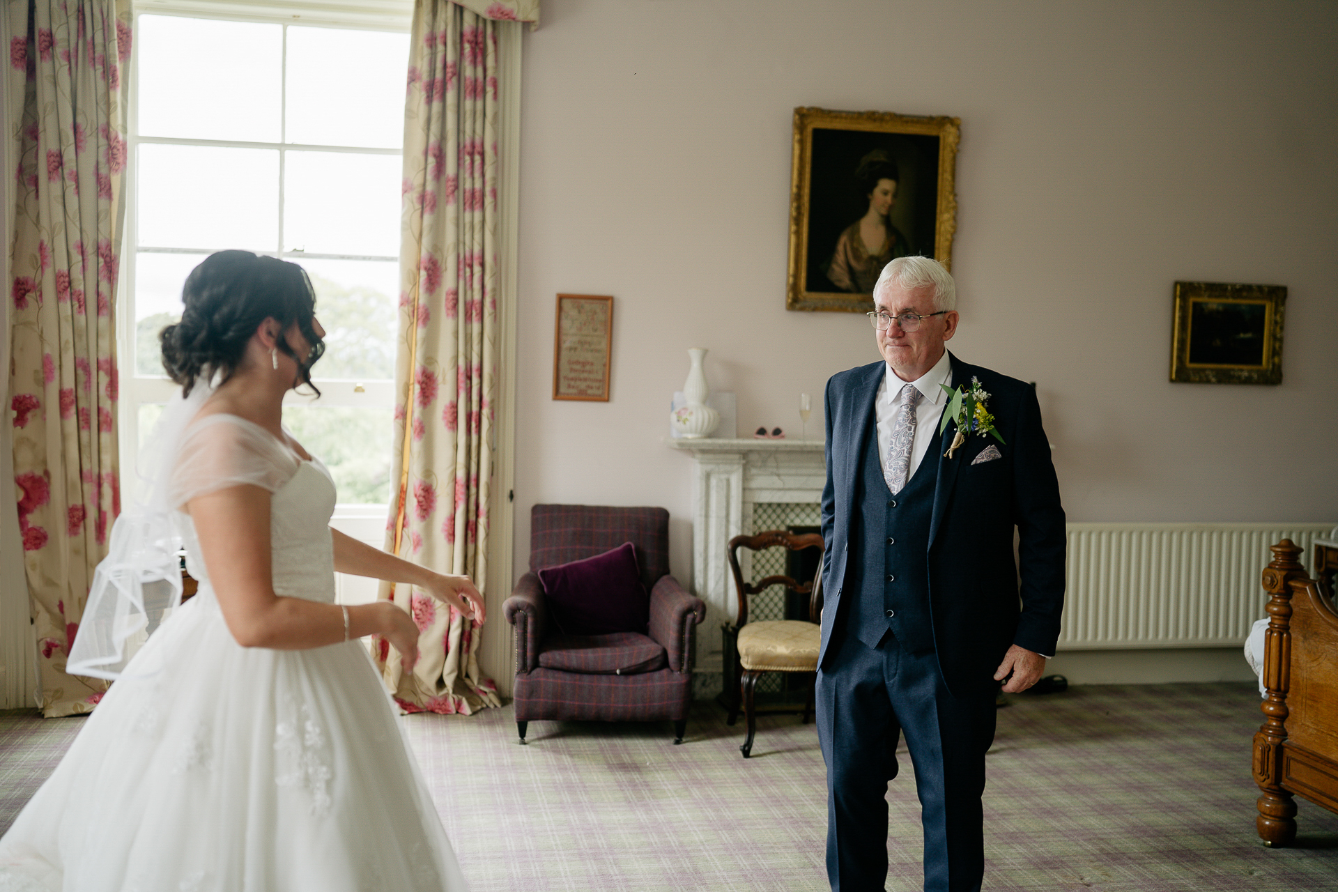 A man and woman in a room