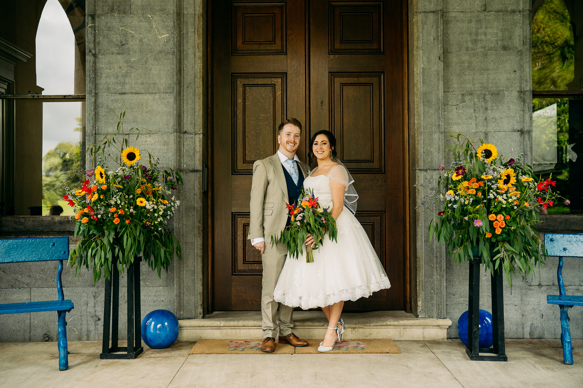 A man and woman posing for a picture