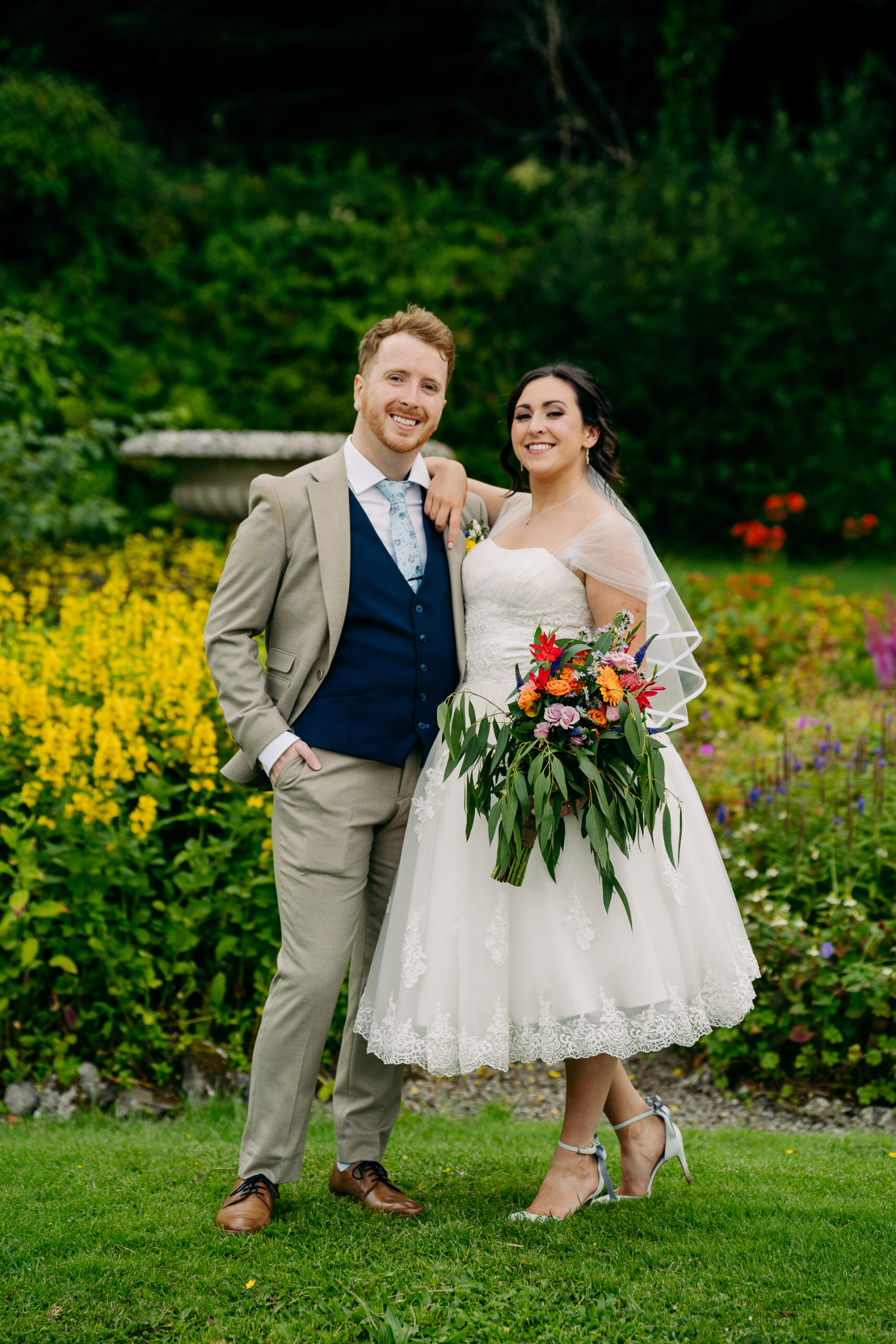 A man and woman posing for a picture