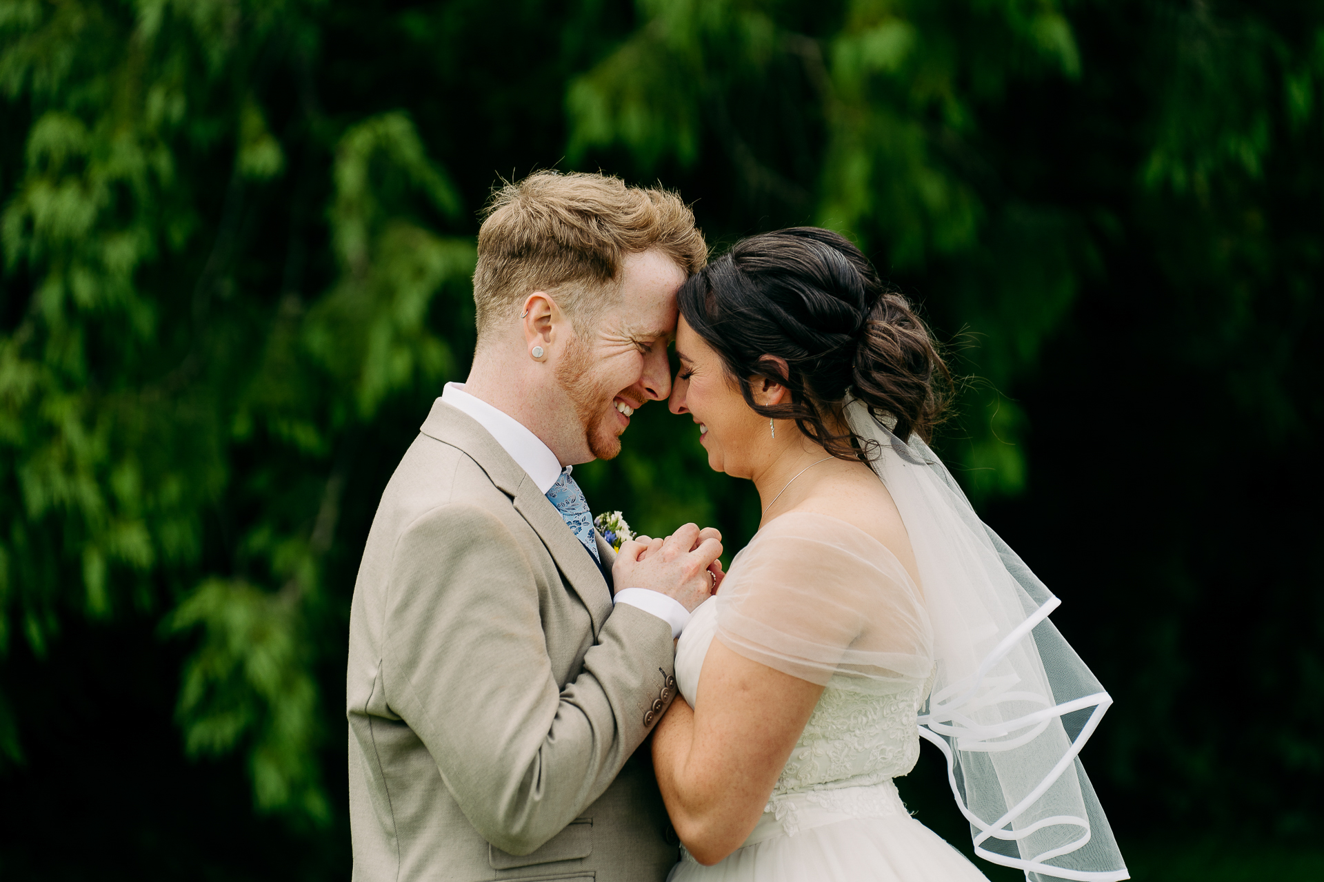 A man and woman kissing