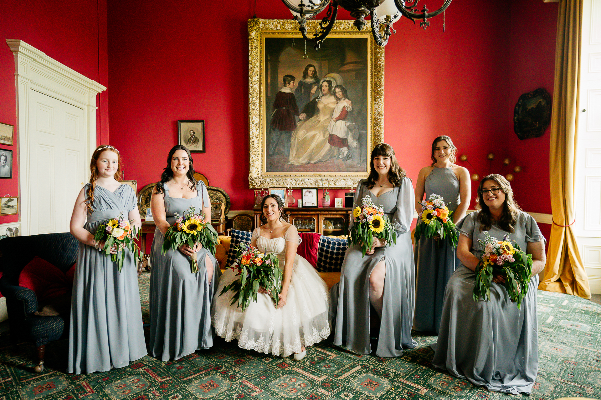 A group of women in dresses