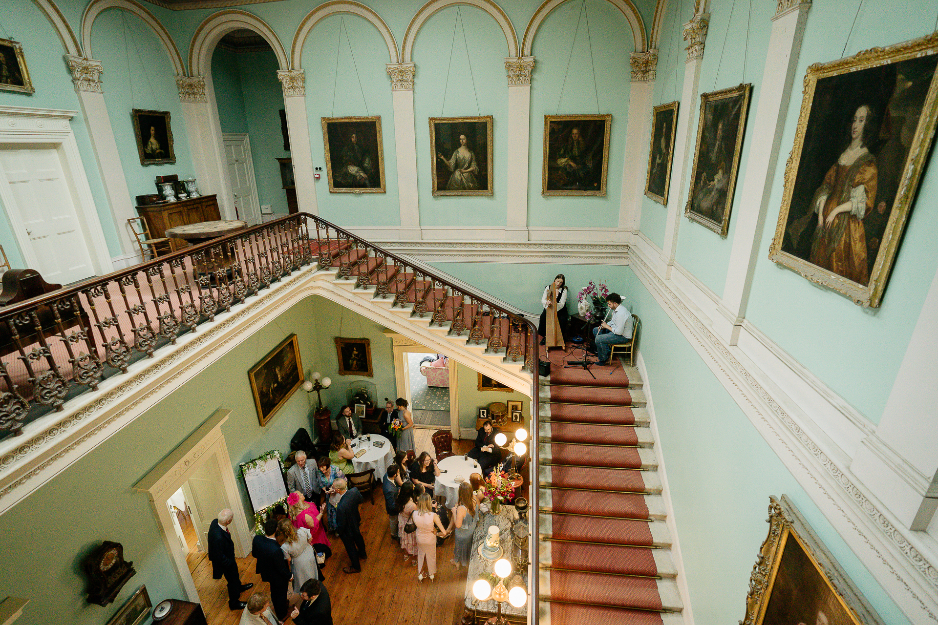 A group of people in a building