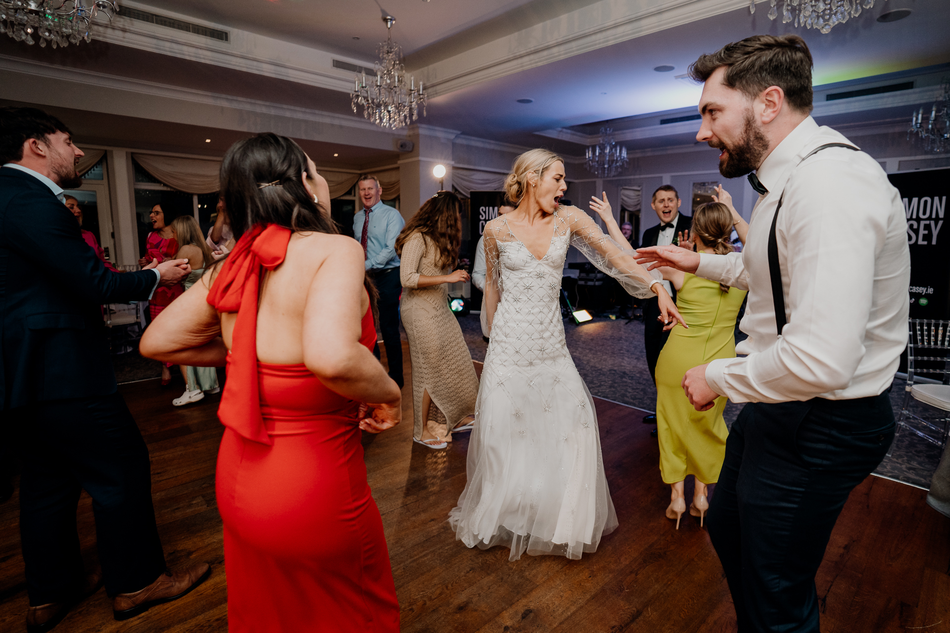 A man and woman dancing