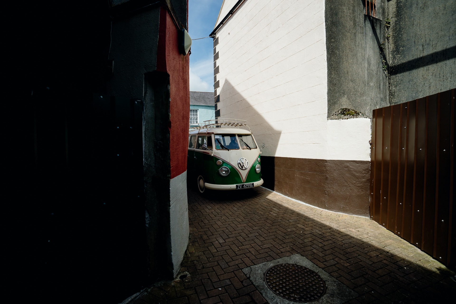 A car parked on a street