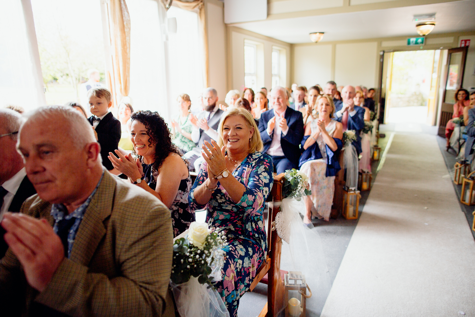 A group of people at a wedding