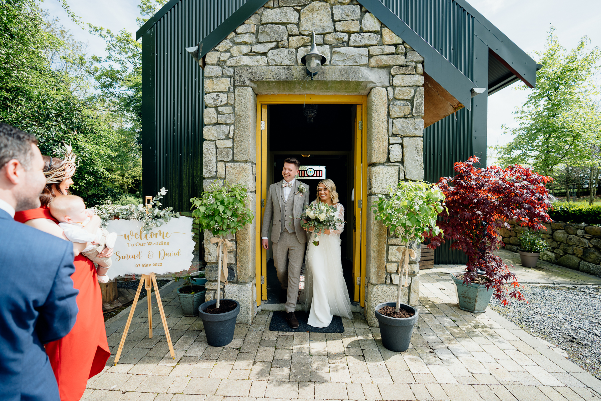 A man and woman in a wedding ceremony