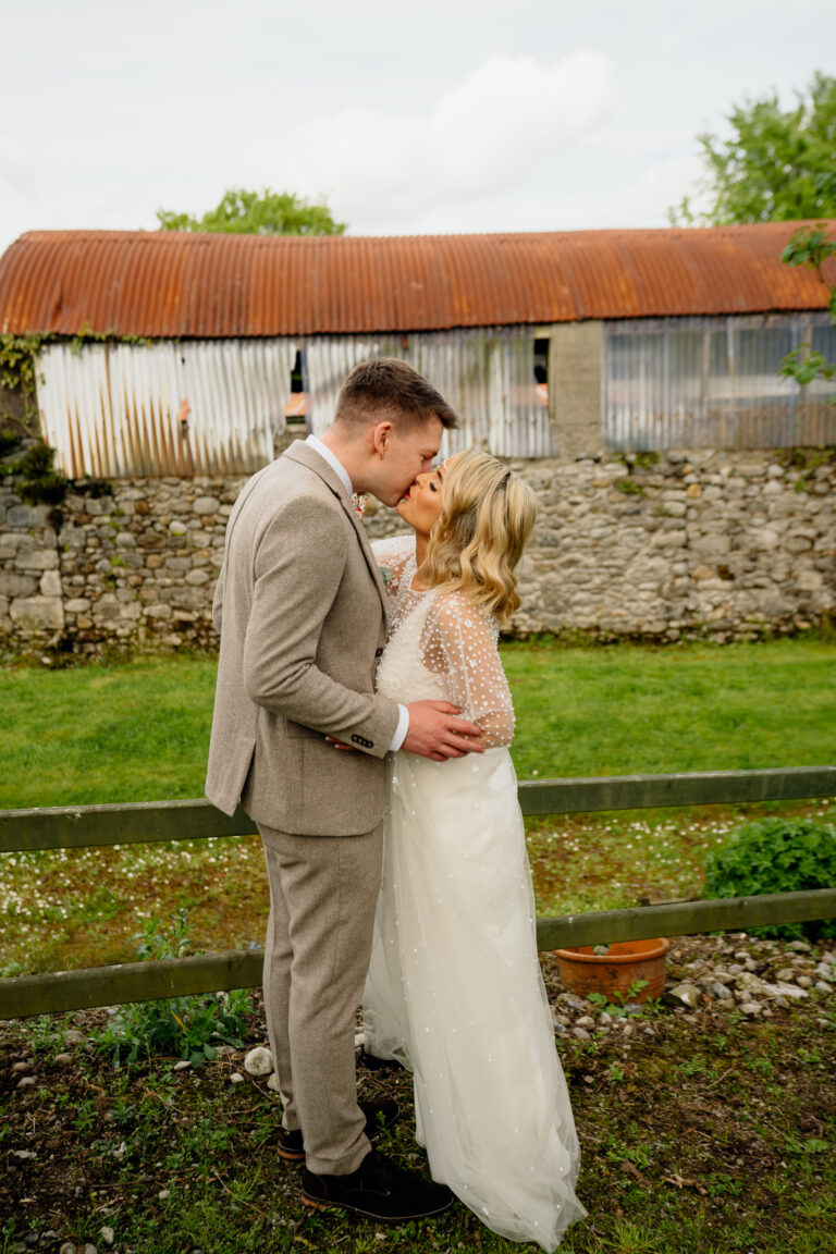 A man and woman kissing