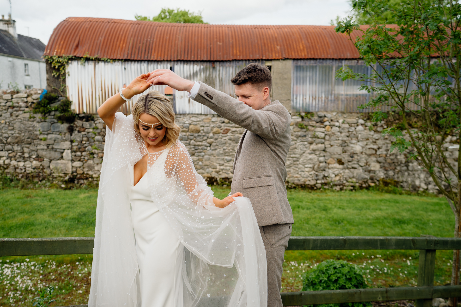 A man and woman posing for a picture