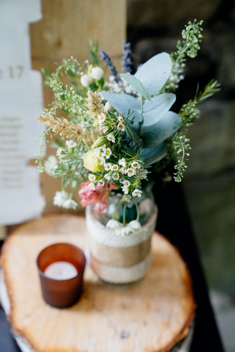 A vase with flowers