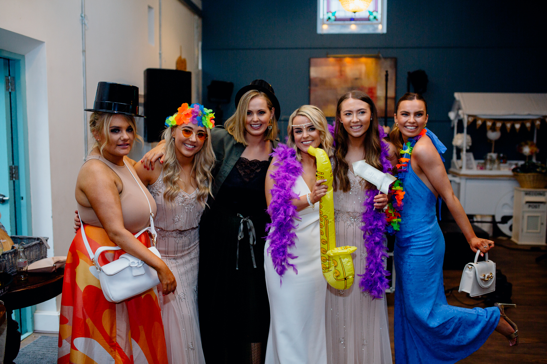 A group of women in clothing