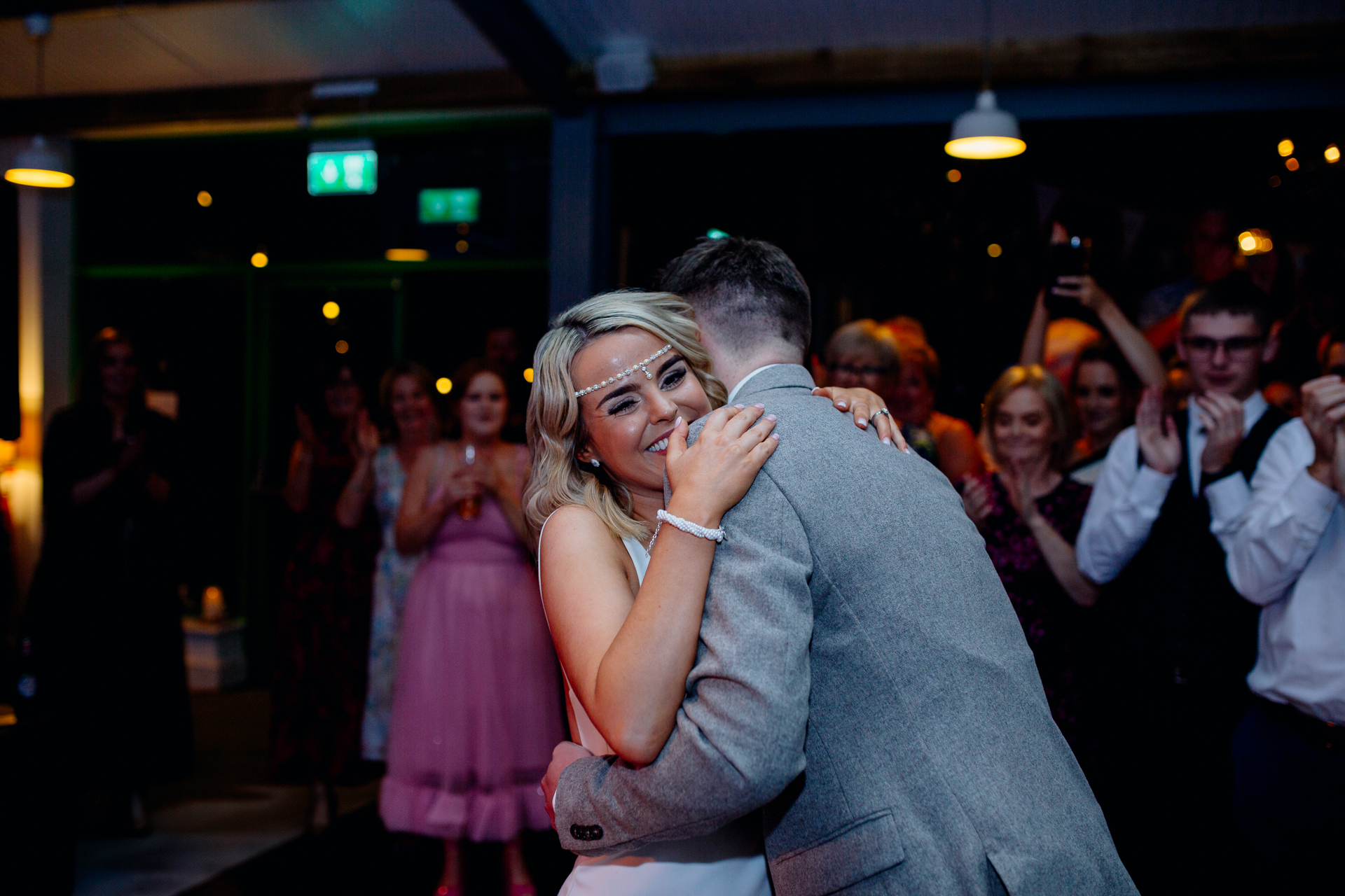 A man and woman dancing