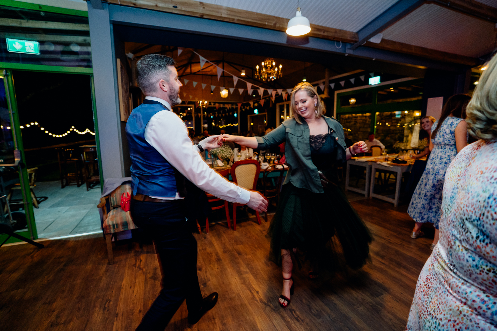 A man and woman dancing