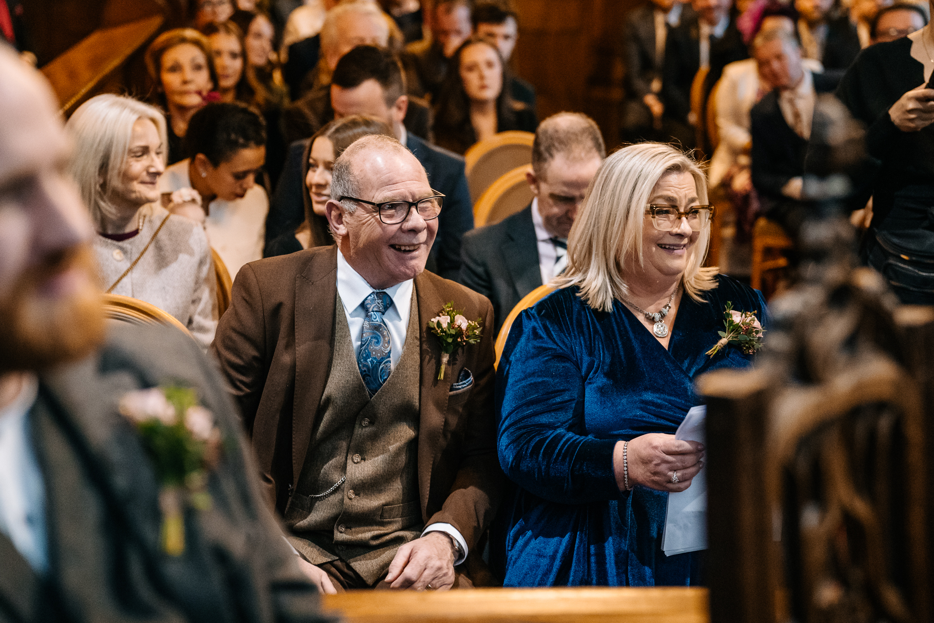 A man and woman standing next to each other