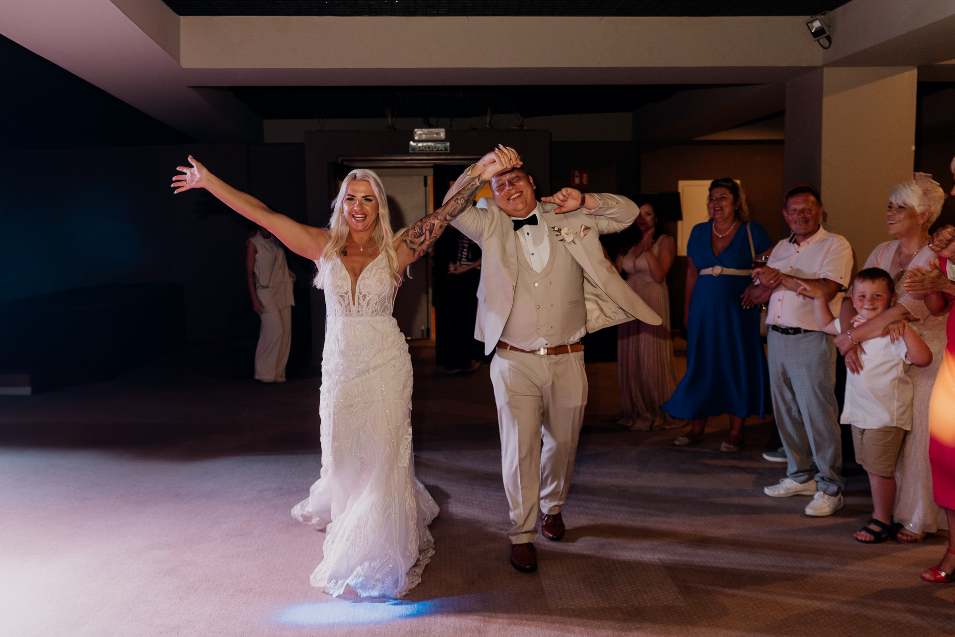 A man and woman dancing