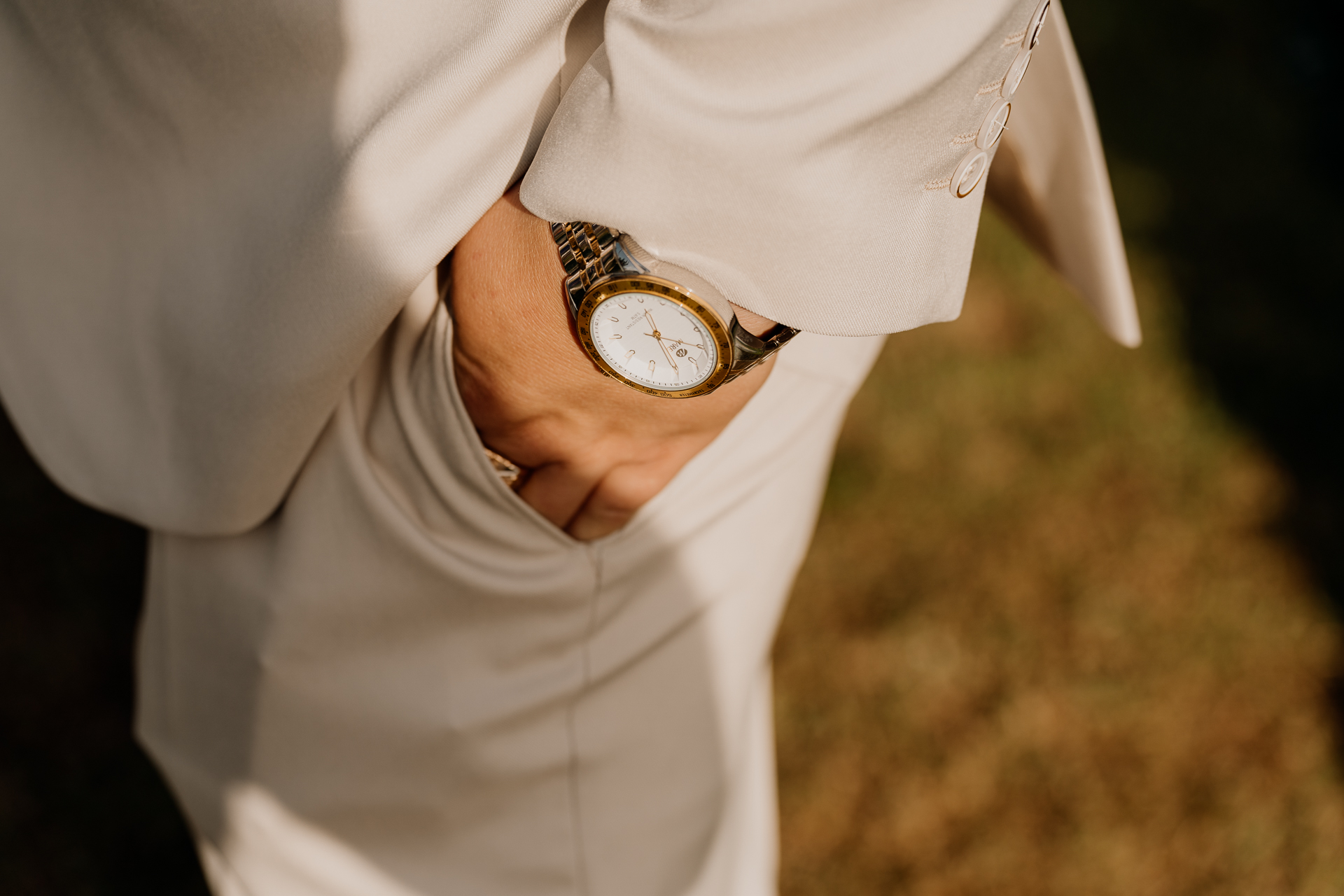 A person wearing a watch