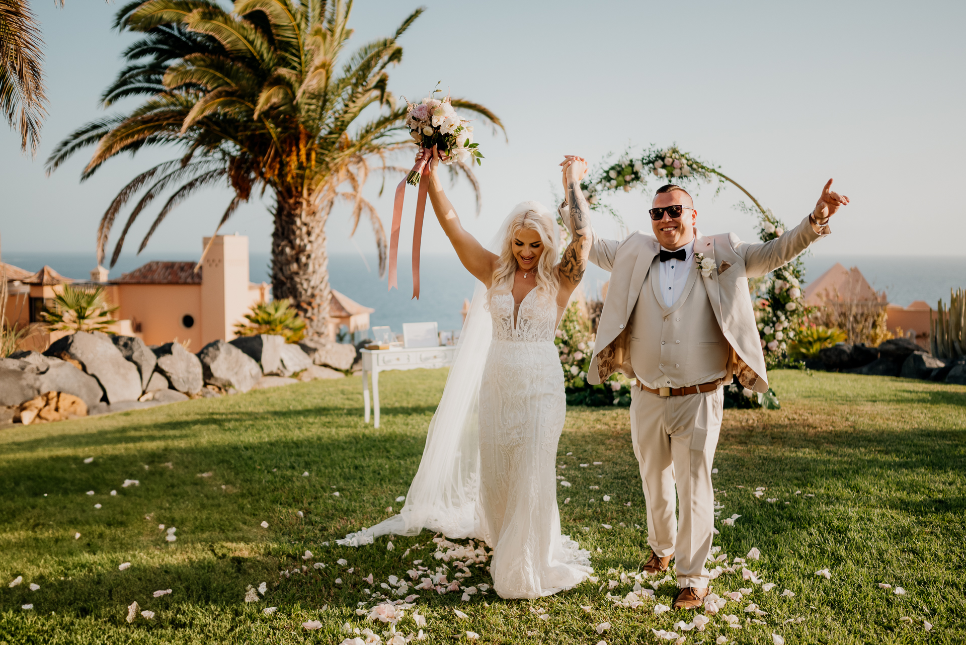 A man and woman posing for a picture