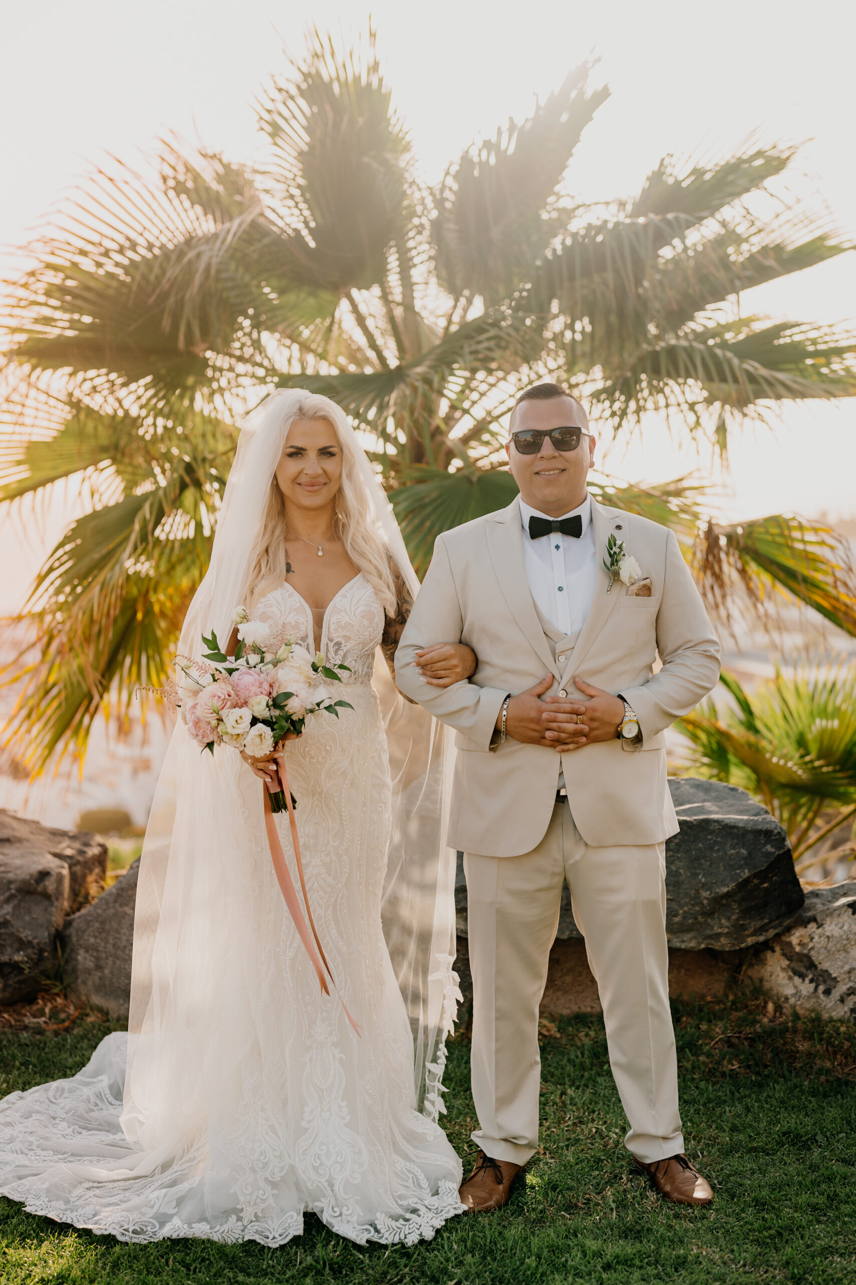 A man and woman posing for a picture