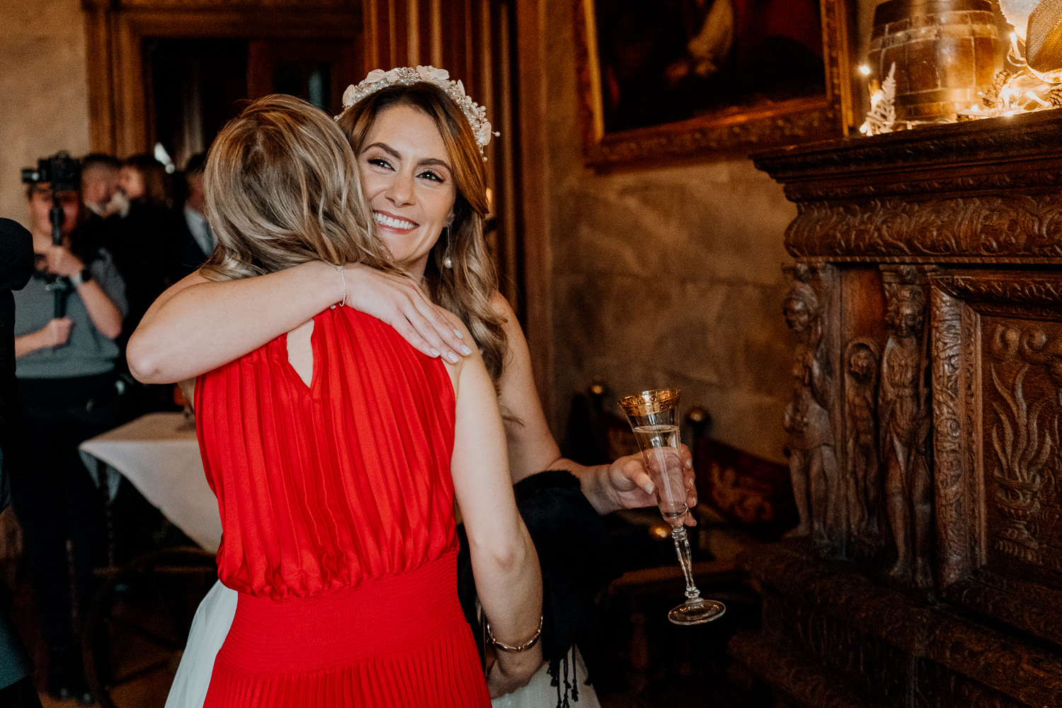 A woman kissing another woman