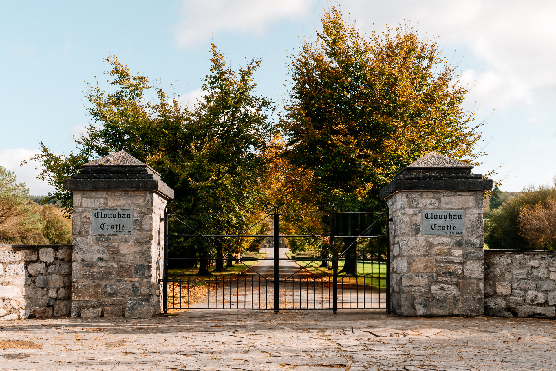 A gate with a sign on it