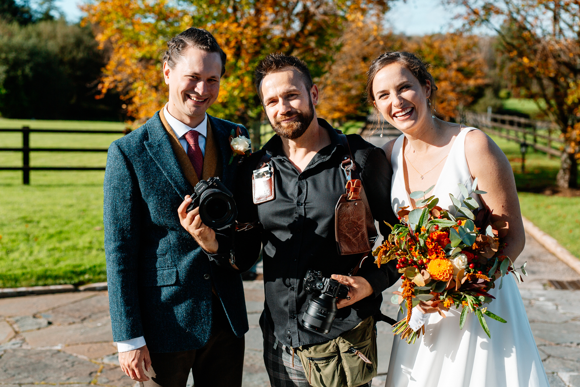 A group of people posing for a photo