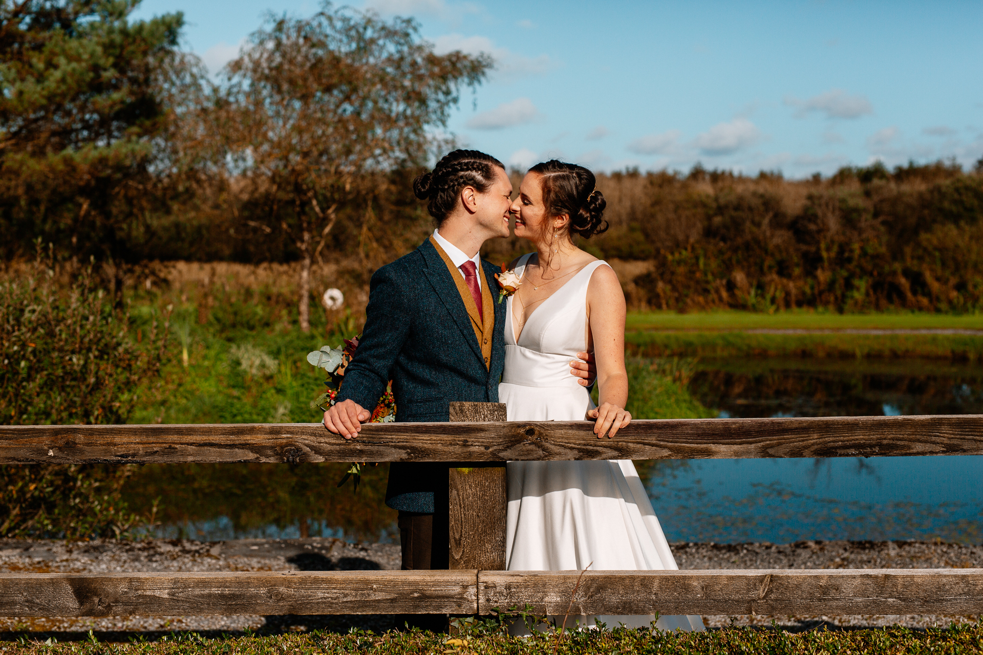 A man and woman kissing