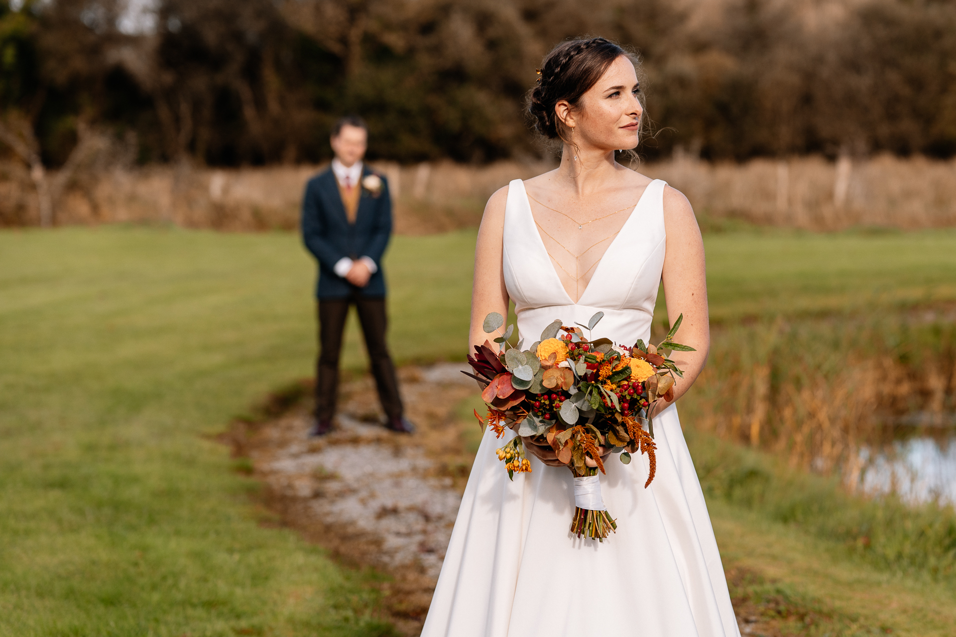 A person in a wedding dress