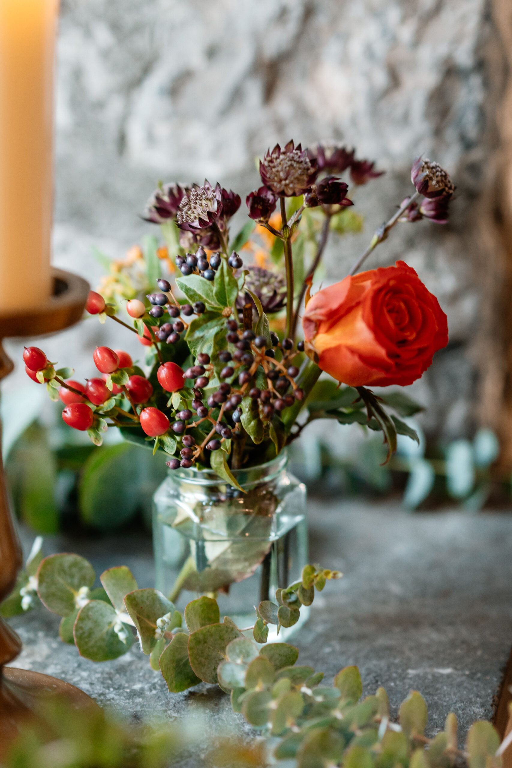 A vase with flowers