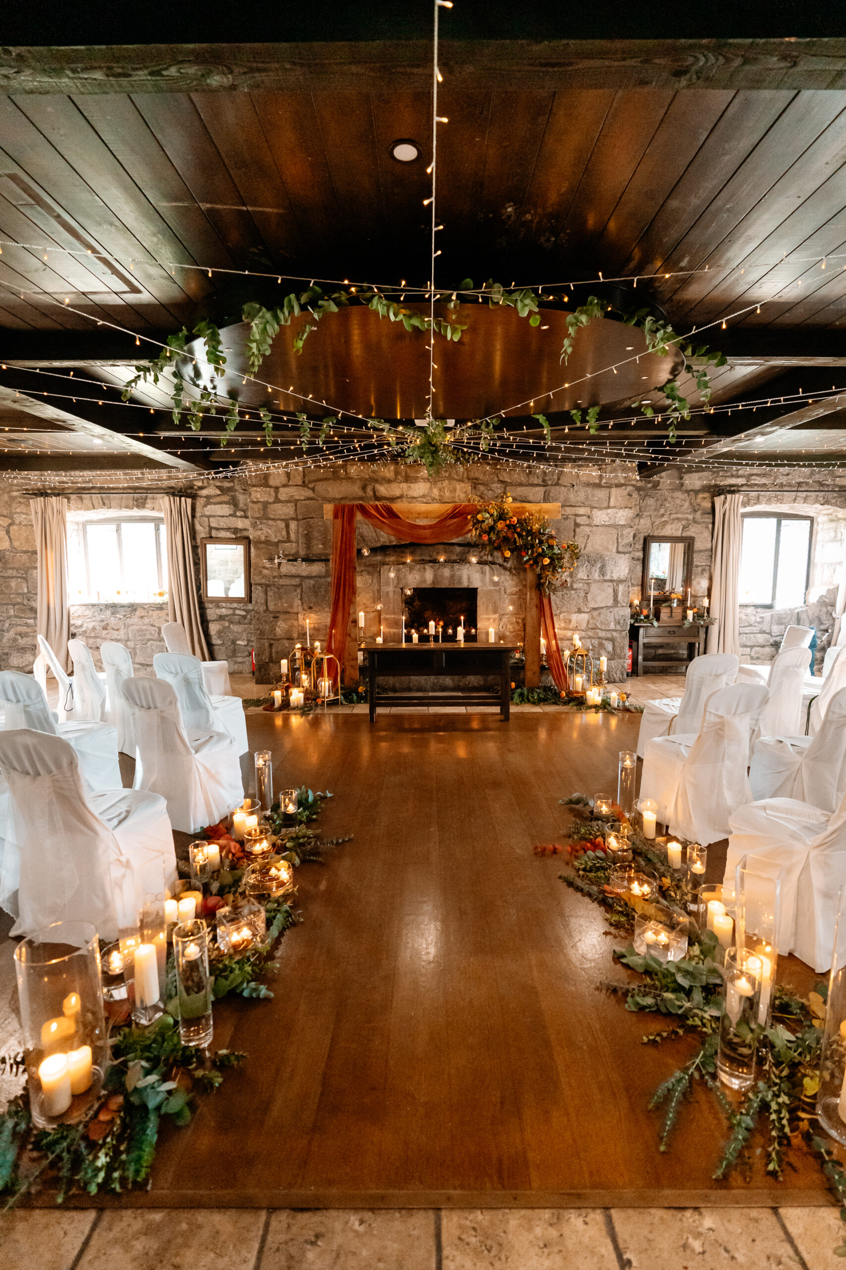 Indoor Ceremony In Cloughan Castle Wedding