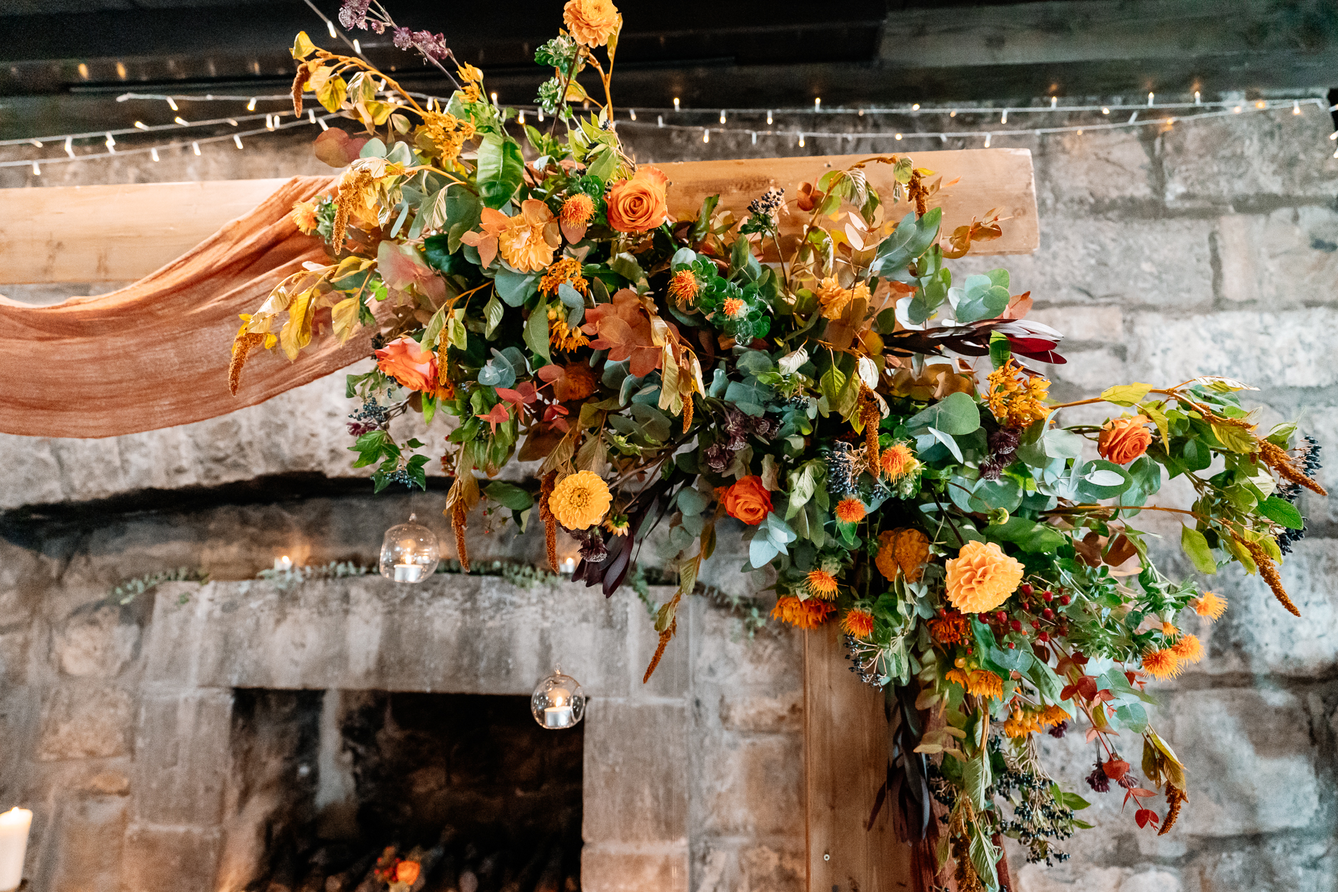 A plant with orange flowers