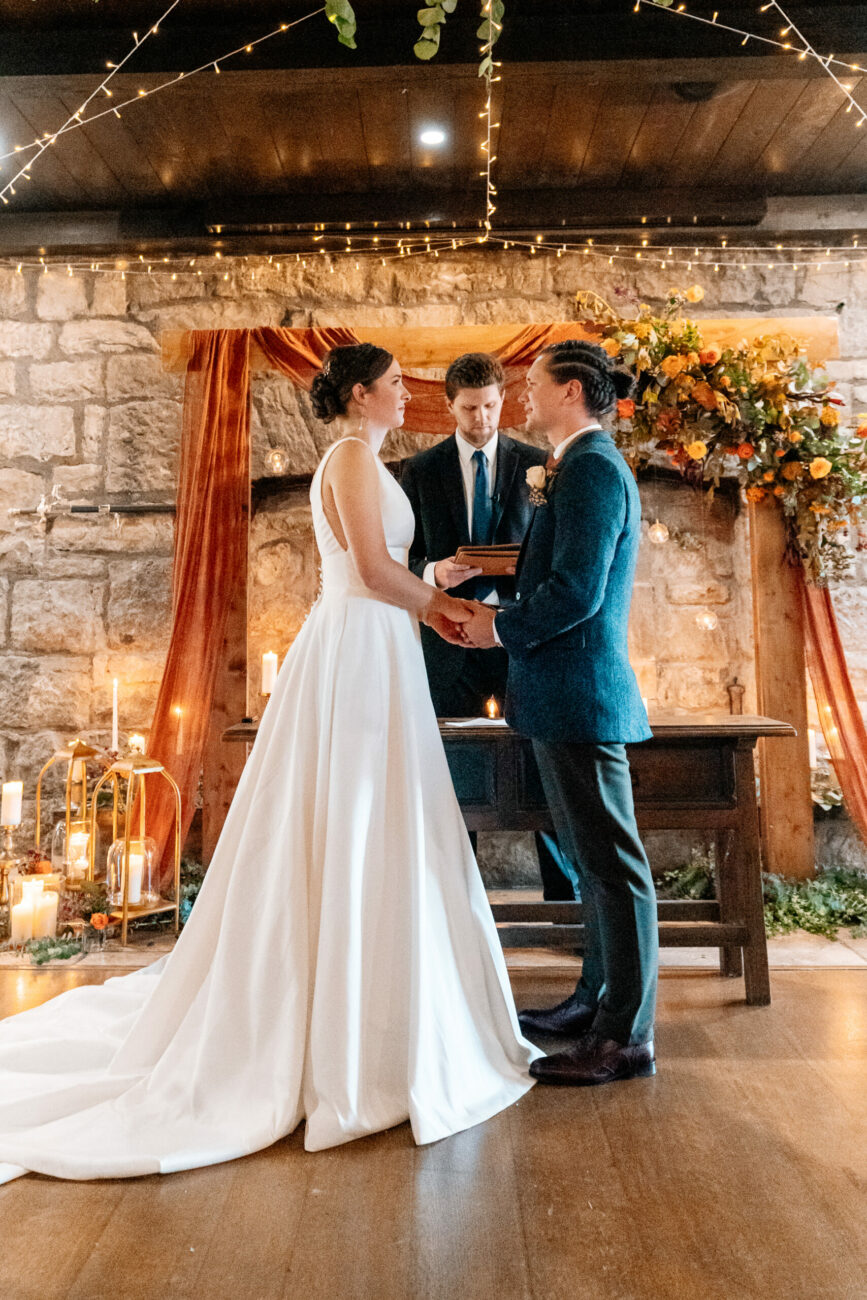 Indoor Ceremony In Cloughan Castle Wedding