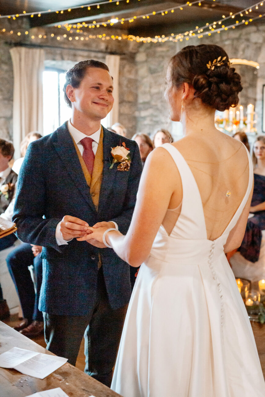 Indoor Ceremony In Cloughan Castle Wedding