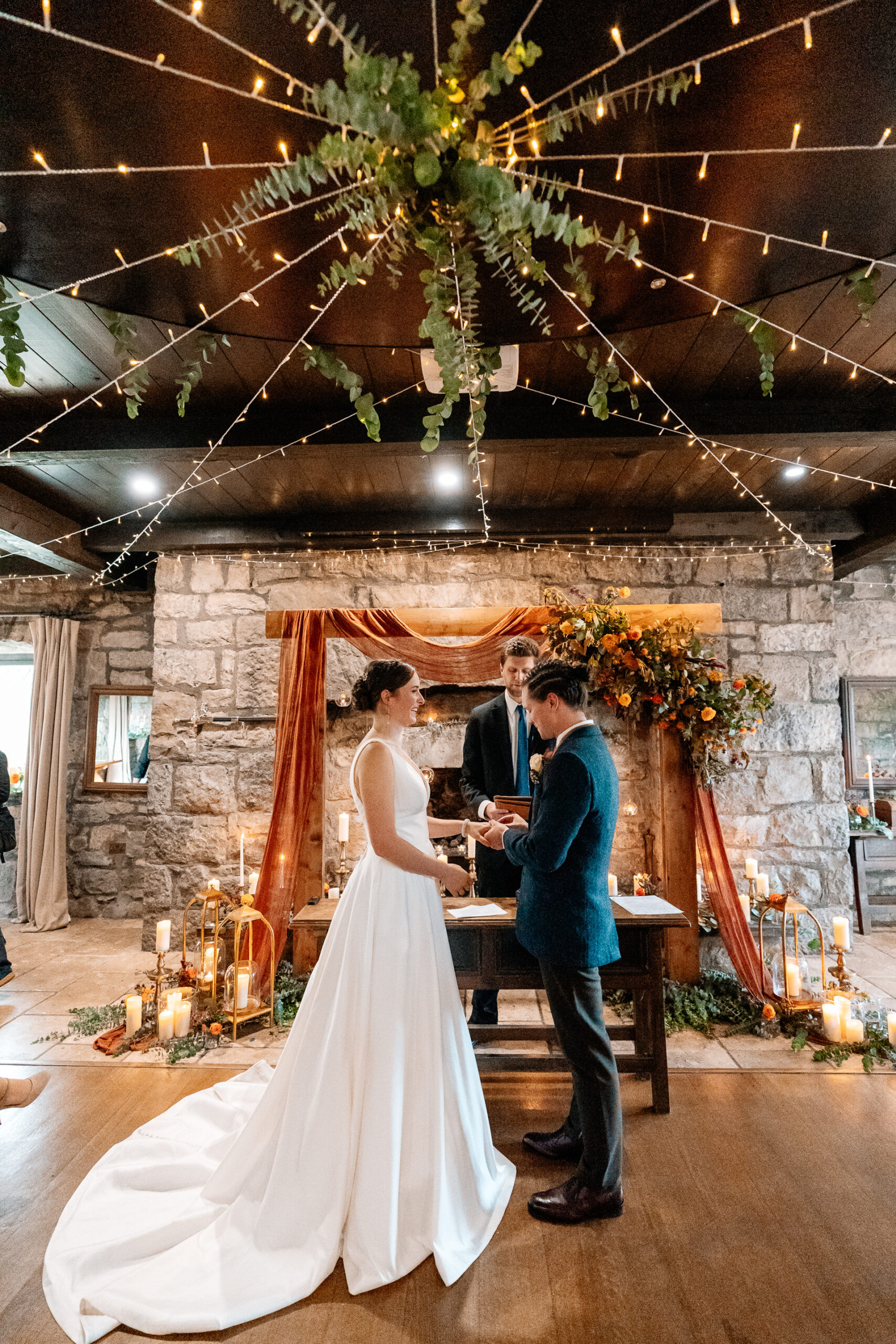 Indoor Ceremony In Cloughan Castle Wedding