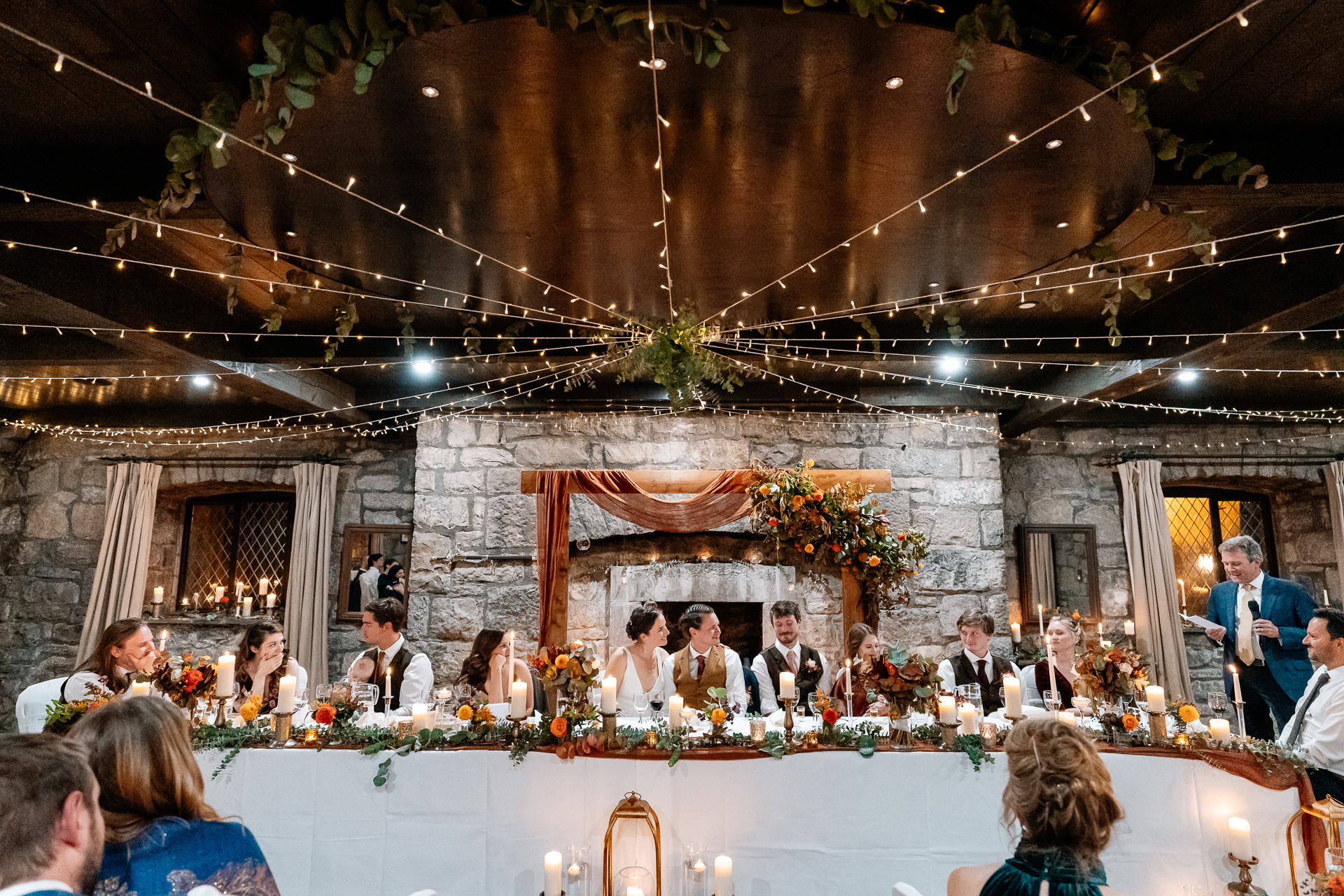 A group of people at a wedding