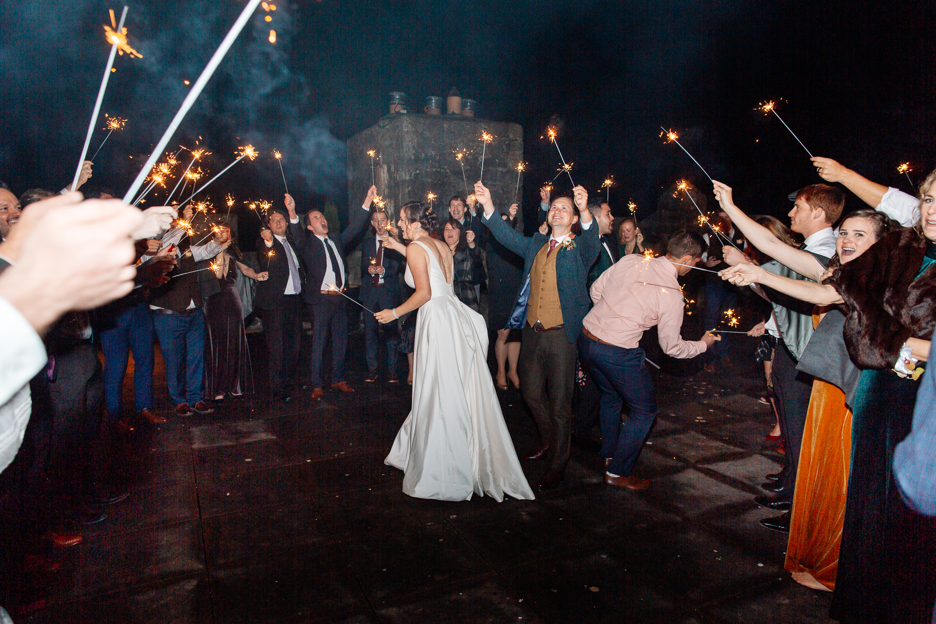 A group of people dancing