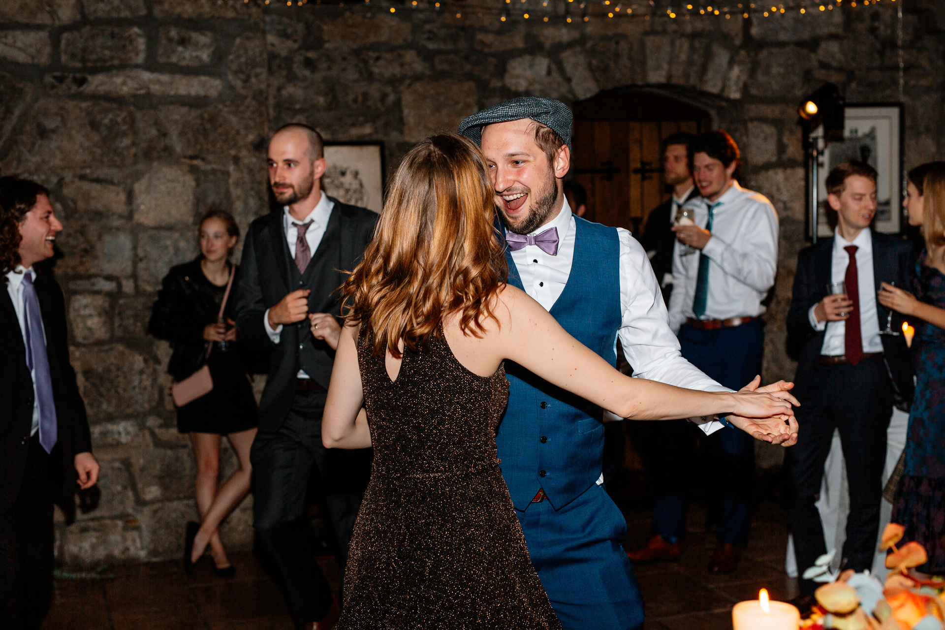 A man and woman dancing