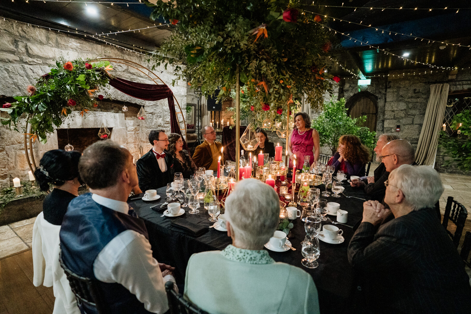 A group of people sitting around a table