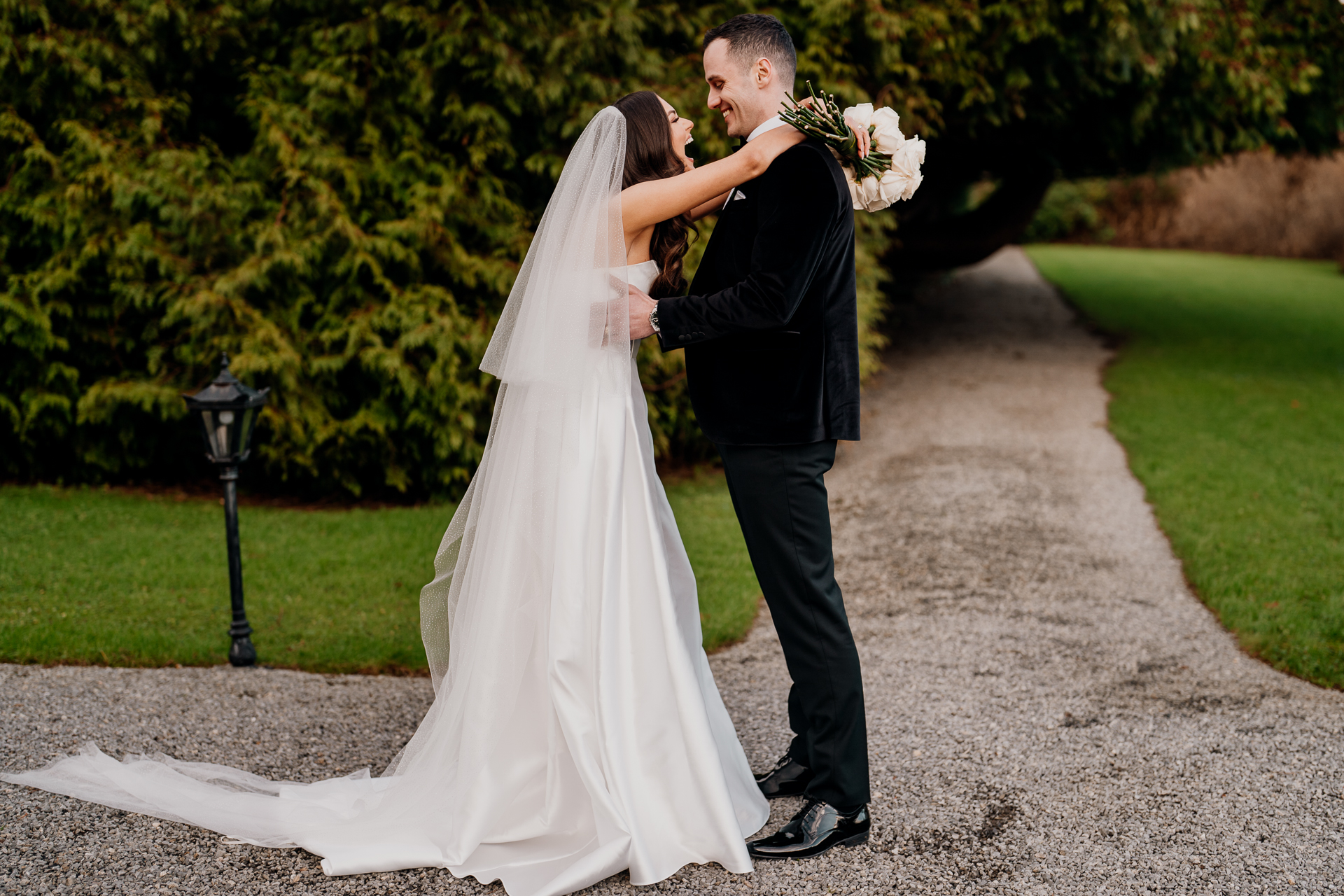 A man and woman kissing